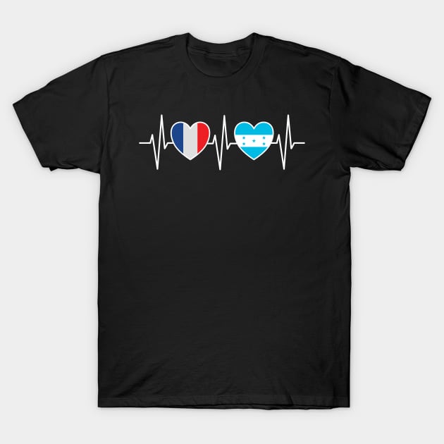 France And Honduras Honduran Flag Flag T-Shirt by Anfrato